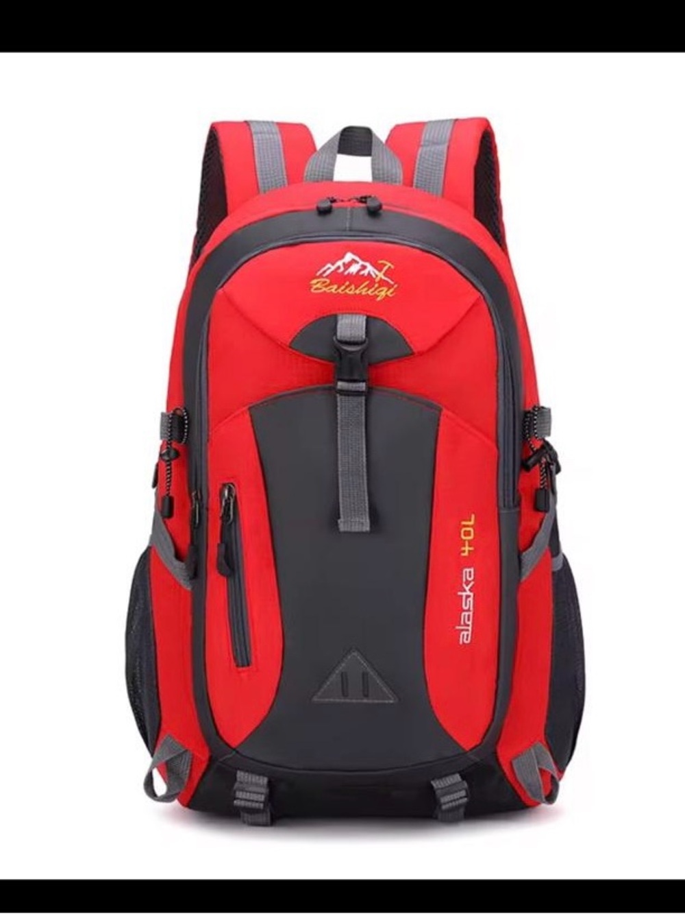 Baishigi Red & Gray Men’s 40L Backpack